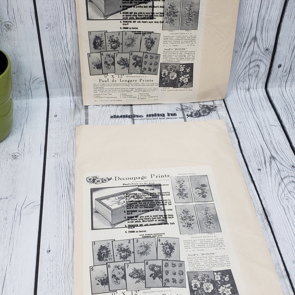 2 Hazels Art Print Originals Vintage Decoupage Craft Paper Only - Picture 4 of 8